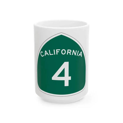 California 4 (California) (Road Sign) White Coffee Mug - Go Mug Yourself