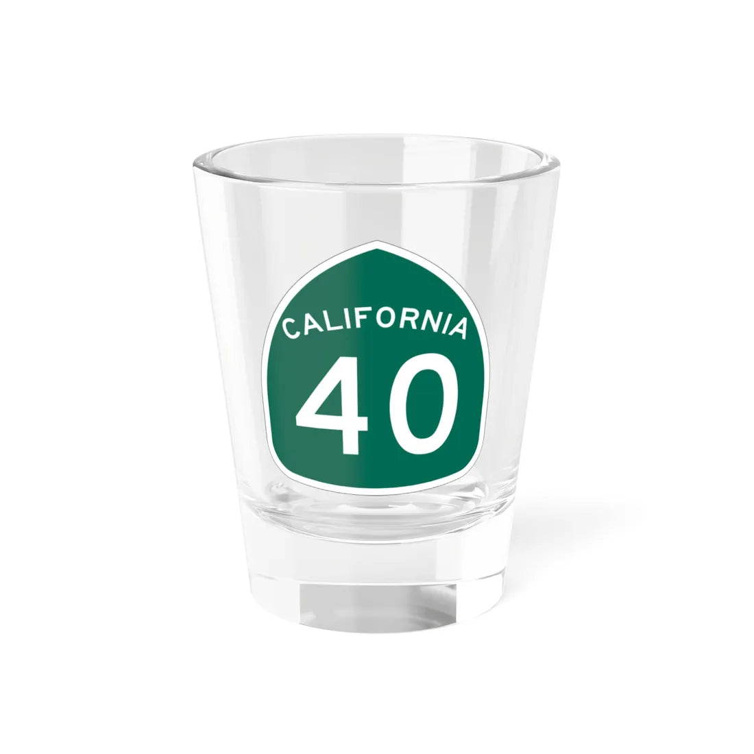 California 40 (California) (Road Sign) Shot Glass 1.5oz 1.5oz - Go Mug Yourself