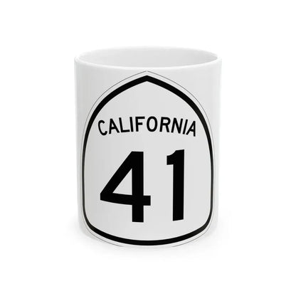 California 41 1957 (California) (Road Sign) White Coffee Mug 11oz - Go Mug Yourself