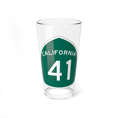 California 41 (California) (Road Sign) Pint Glass 16oz 16oz - Go Mug Yourself