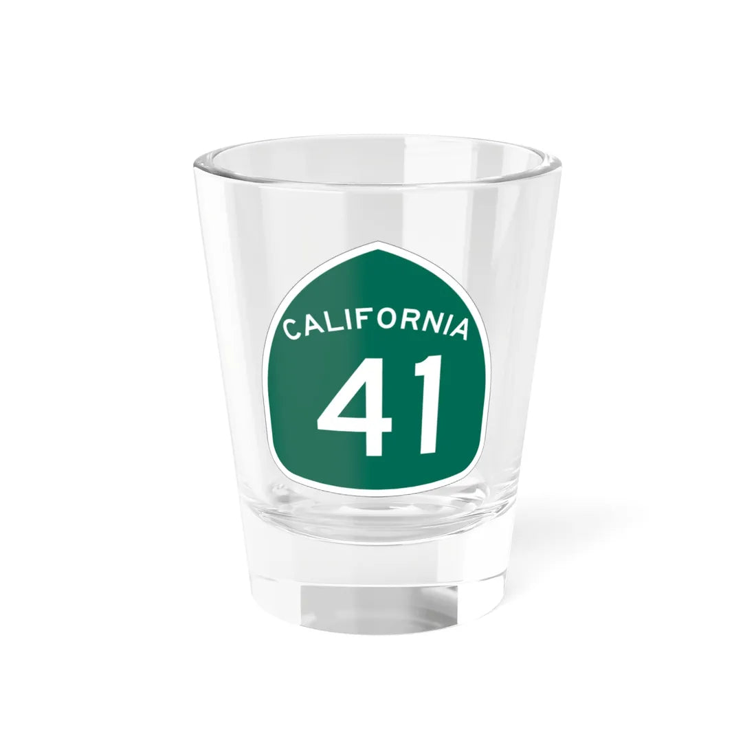 California 41 (California) (Road Sign) Shot Glass 1.5oz 1.5oz - Go Mug Yourself