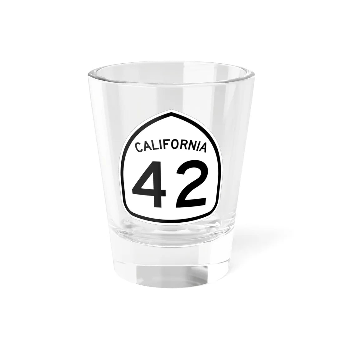 California 42 1957 (California) (Road Sign) Shot Glass 1.5oz 1.5oz - Go Mug Yourself