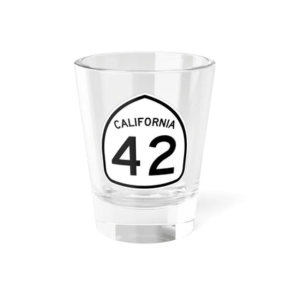 California 42 1957 (California) (Road Sign) Shot Glass 1.5oz 1.5oz - Go Mug Yourself