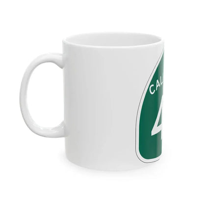California 42 (California) (Road Sign) White Coffee Mug - Go Mug Yourself
