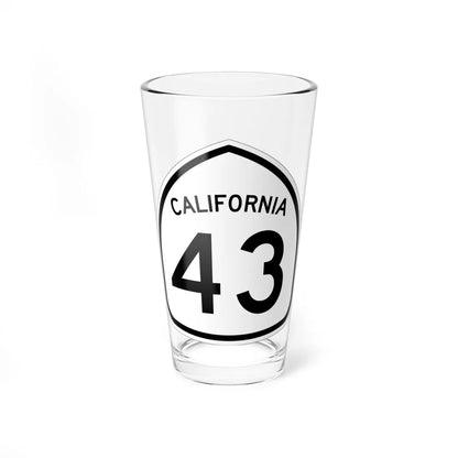 California 43 1957 (California) (Road Sign) Pint Glass 16oz 16oz - Go Mug Yourself