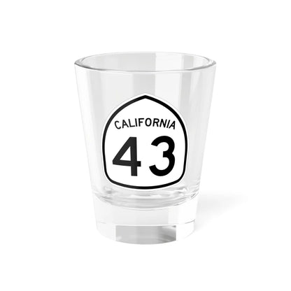 California 43 1957 (California) (Road Sign) Shot Glass 1.5oz 1.5oz - Go Mug Yourself