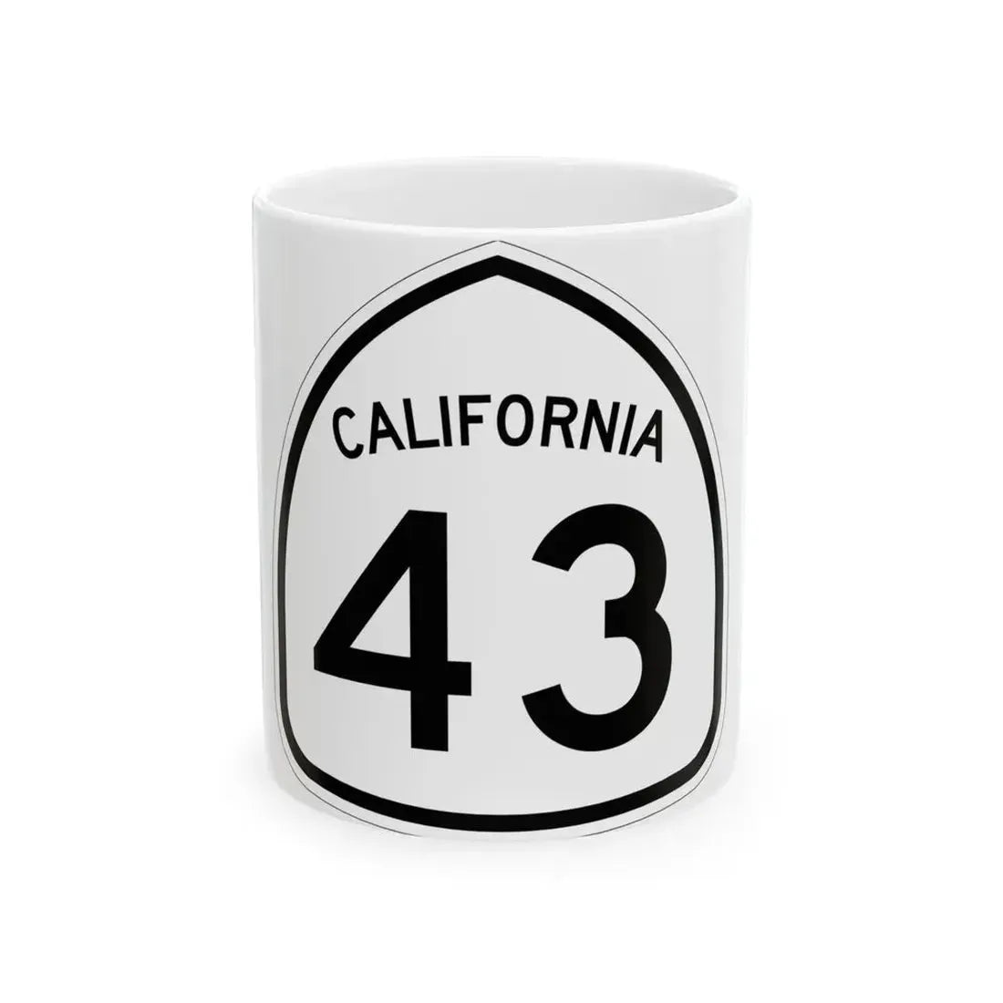 California 43 1957 (California) (Road Sign) White Coffee Mug 11oz - Go Mug Yourself