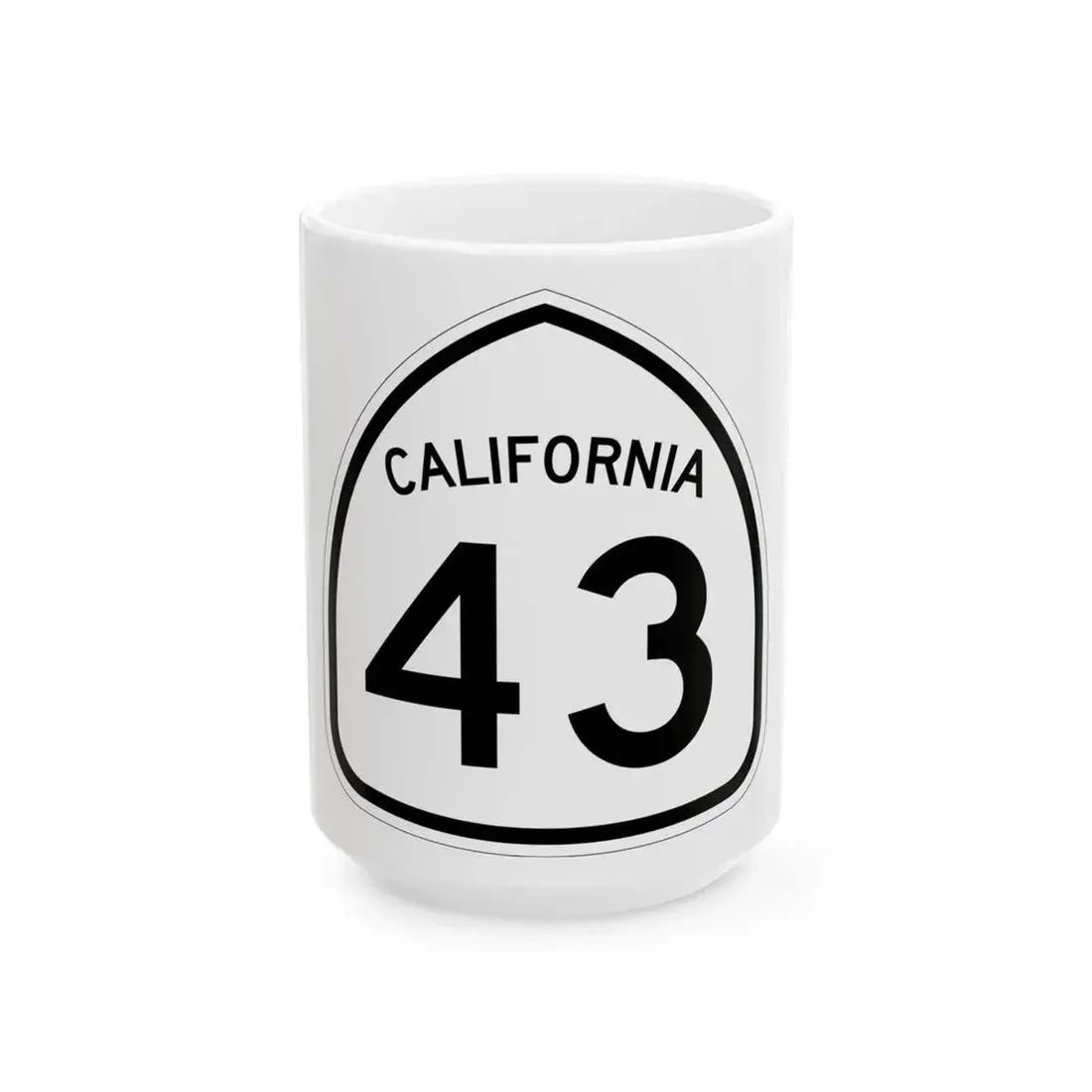 California 43 1957 (California) (Road Sign) White Coffee Mug 15oz - Go Mug Yourself