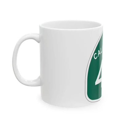California 43 (California) (Road Sign) White Coffee Mug - Go Mug Yourself