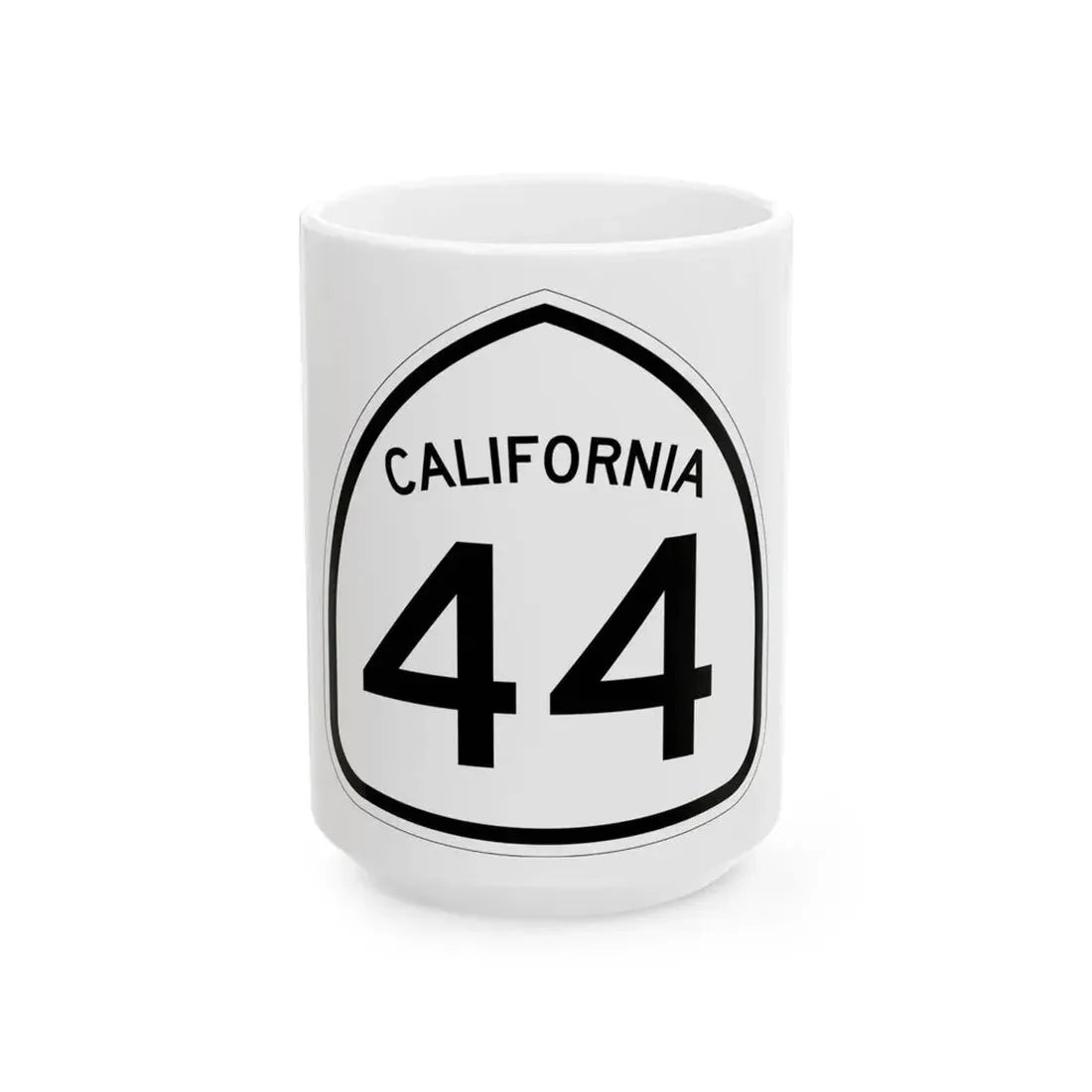 California 44 1957 (California) (Road Sign) White Coffee Mug 15oz - Go Mug Yourself