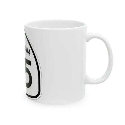 California 45 1957 (California) (Road Sign) White Coffee Mug - Go Mug Yourself