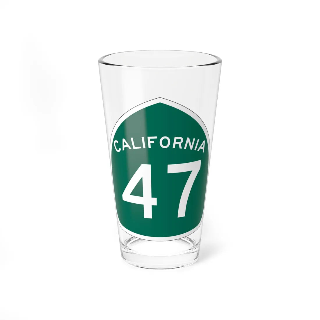 California 47 (California) (Road Sign) Pint Glass 16oz 16oz - Go Mug Yourself