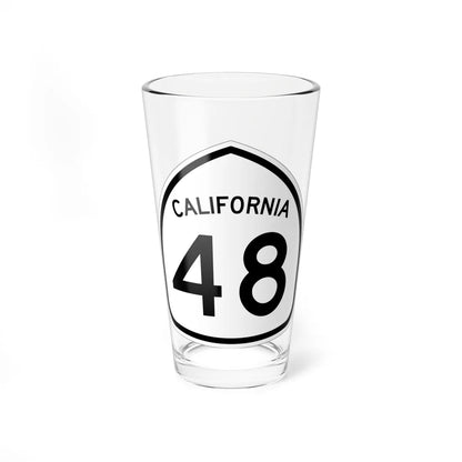 California 48 1957 (California) (Road Sign) Pint Glass 16oz 16oz - Go Mug Yourself