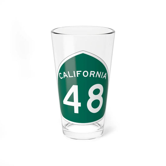 California 48 (California) (Road Sign) Pint Glass 16oz 16oz - Go Mug Yourself