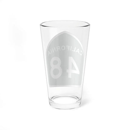 California 48 (California) (Road Sign) Pint Glass 16oz - Go Mug Yourself