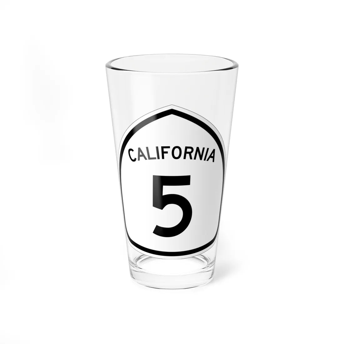 California 5 1957 (California) (Road Sign) Pint Glass 16oz 16oz - Go Mug Yourself
