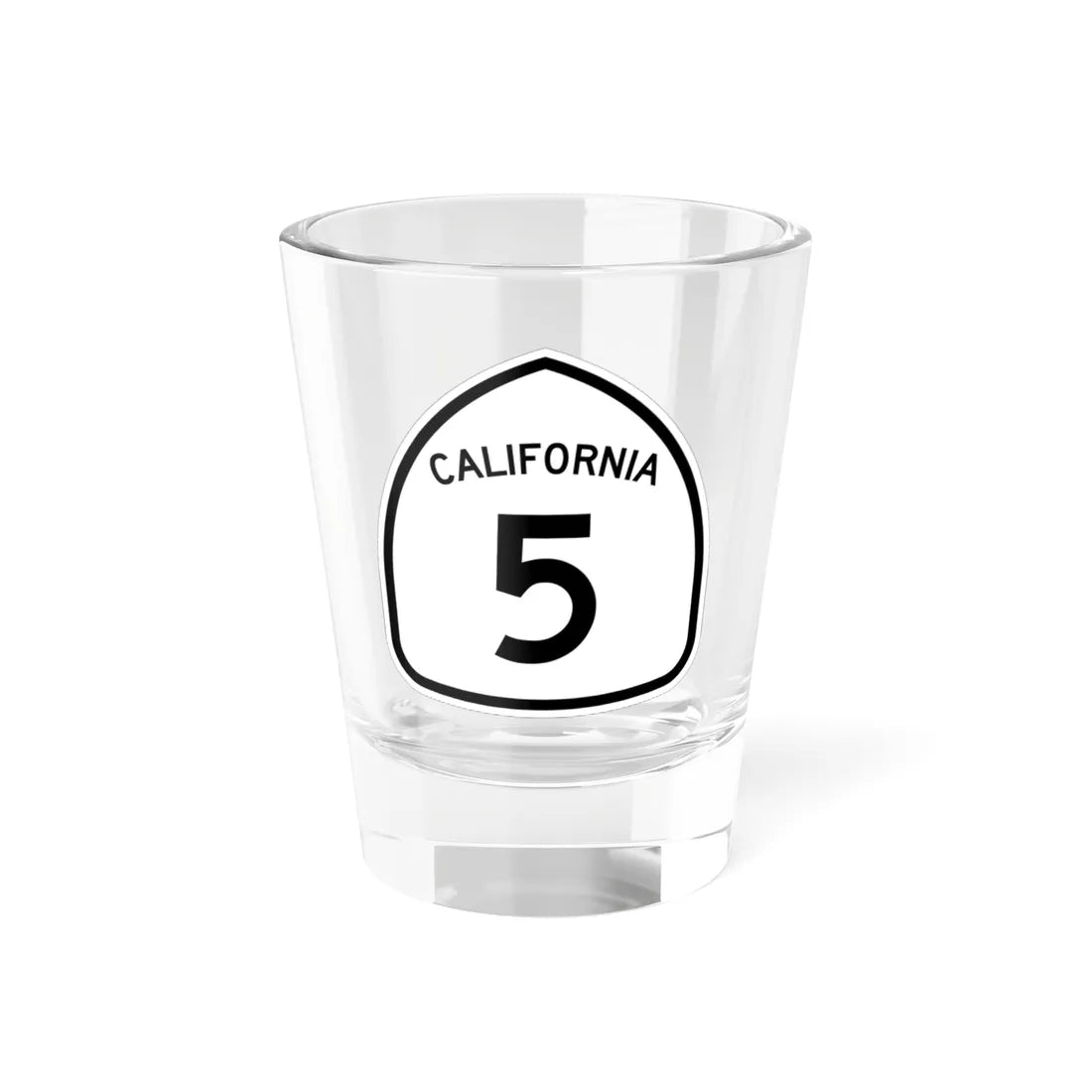California 5 1957 (California) (Road Sign) Shot Glass 1.5oz 1.5oz - Go Mug Yourself