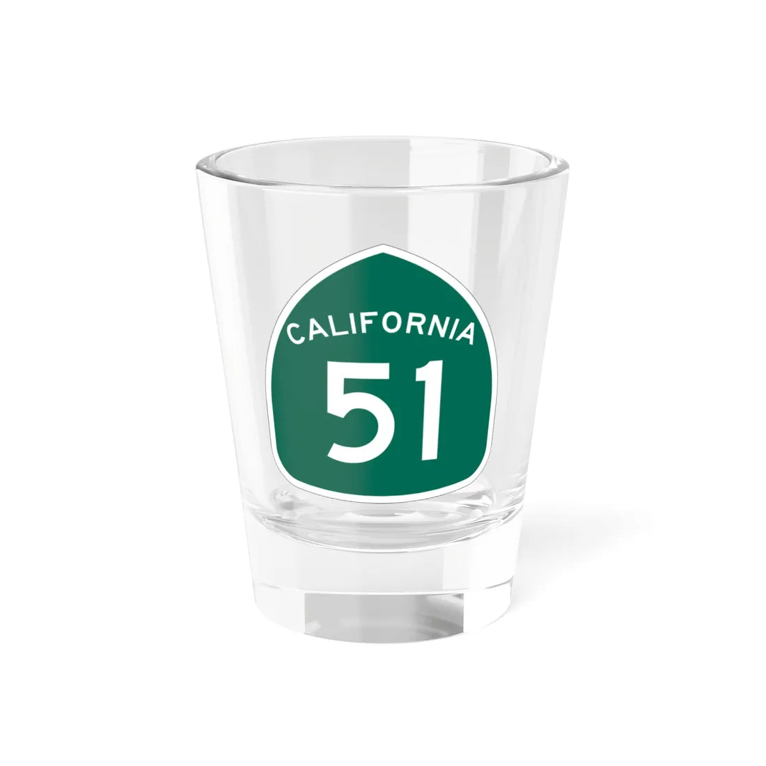 California 51 (California) (Road Sign) Shot Glass 1.5oz 1.5oz - Go Mug Yourself