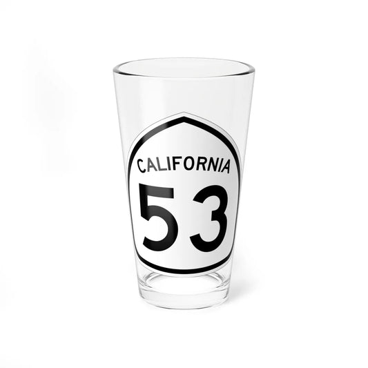 California 53 1957 (California) (Road Sign) Pint Glass 16oz 16oz - Go Mug Yourself
