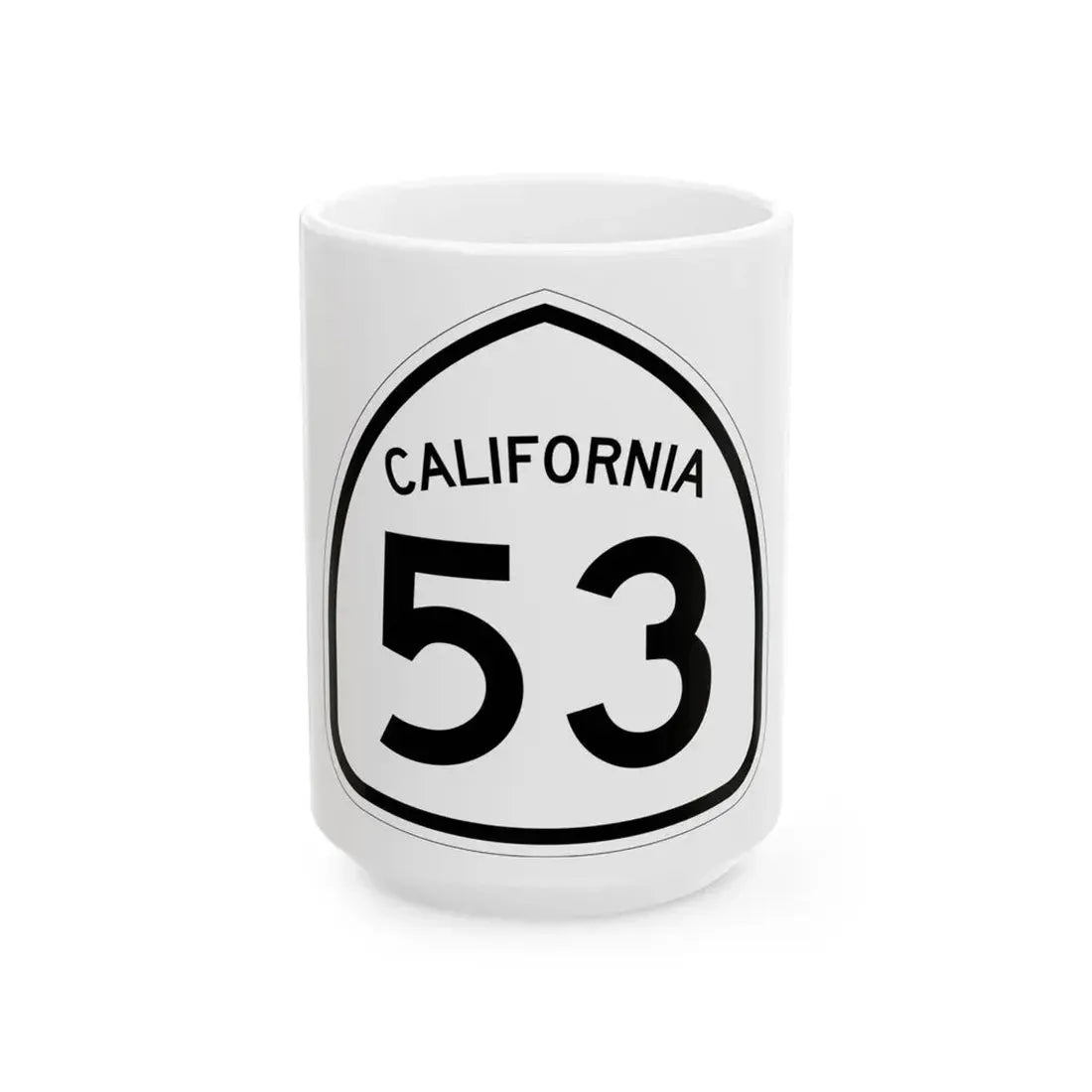 California 53 1957 (California) (Road Sign) White Coffee Mug 15oz - Go Mug Yourself