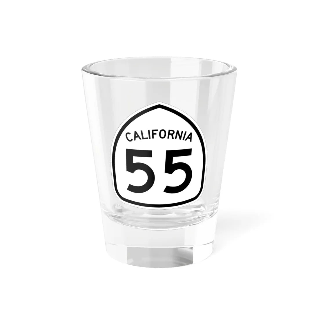 California 55 1957 (California) (Road Sign) Shot Glass 1.5oz 1.5oz - Go Mug Yourself