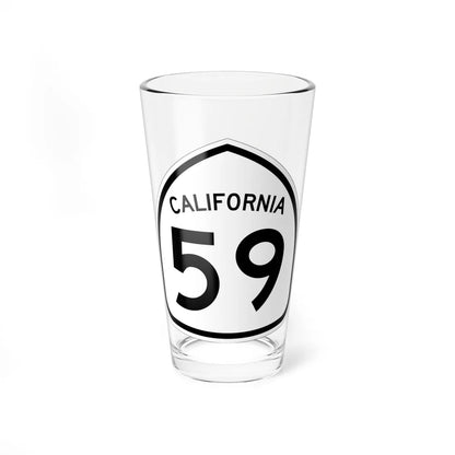 California 59 1957 (California) (Road Sign) Pint Glass 16oz 16oz - Go Mug Yourself