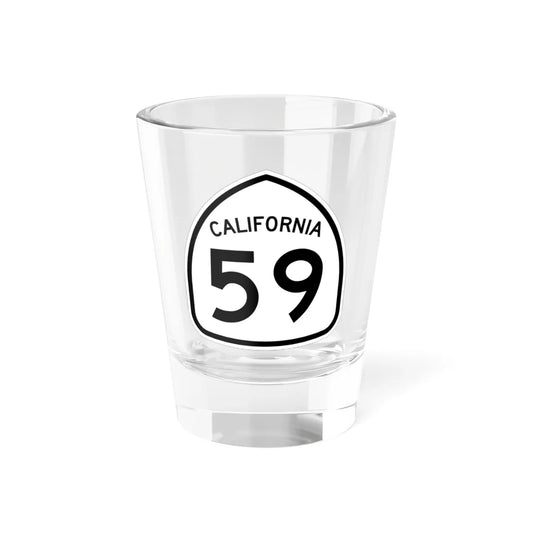 California 59 1957 (California) (Road Sign) Shot Glass 1.5oz 1.5oz - Go Mug Yourself
