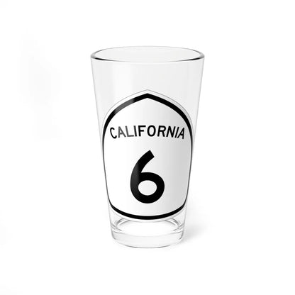 California 6 1957 (California) (Road Sign) Pint Glass 16oz 16oz - Go Mug Yourself