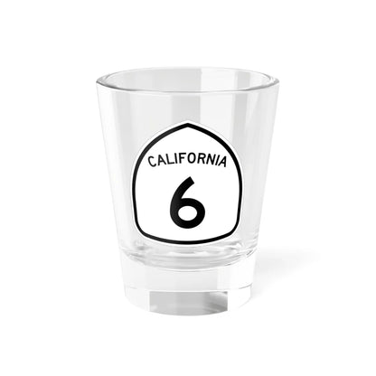 California 6 1957 (California) (Road Sign) Shot Glass 1.5oz 1.5oz - Go Mug Yourself
