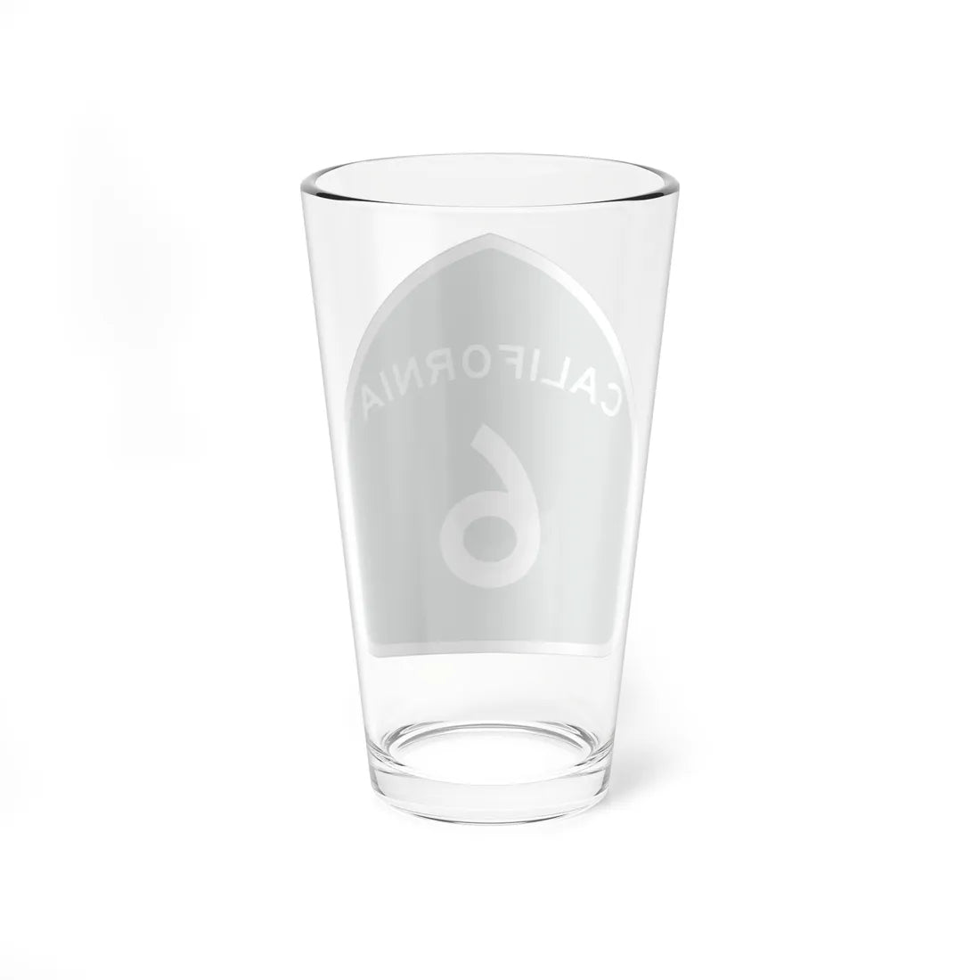 California 6 (California) (Road Sign) Pint Glass 16oz - Go Mug Yourself