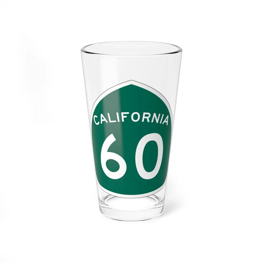 California 60 (California) (Road Sign) Pint Glass 16oz 16oz - Go Mug Yourself