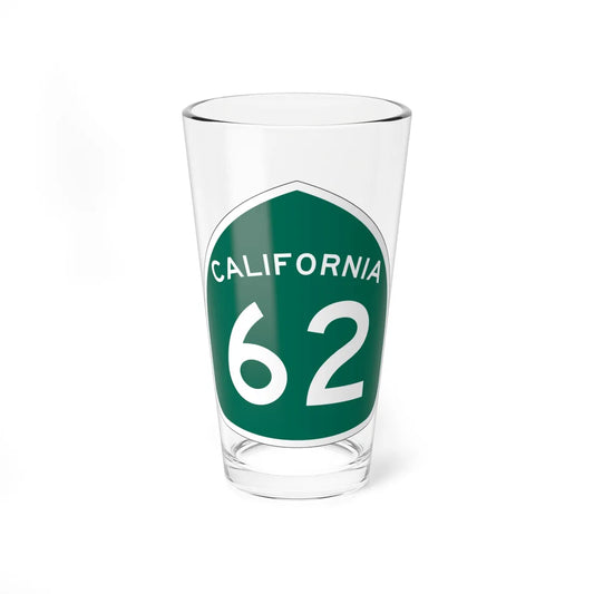 California 62 (California) (Road Sign) Pint Glass 16oz 16oz - Go Mug Yourself