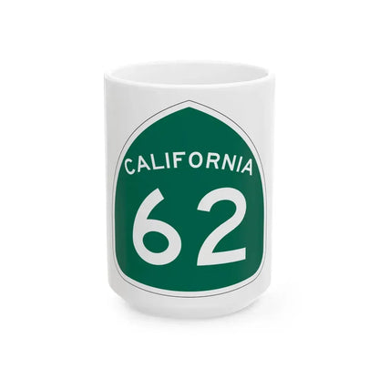 California 62 (California) (Road Sign) White Coffee Mug 15oz - Go Mug Yourself