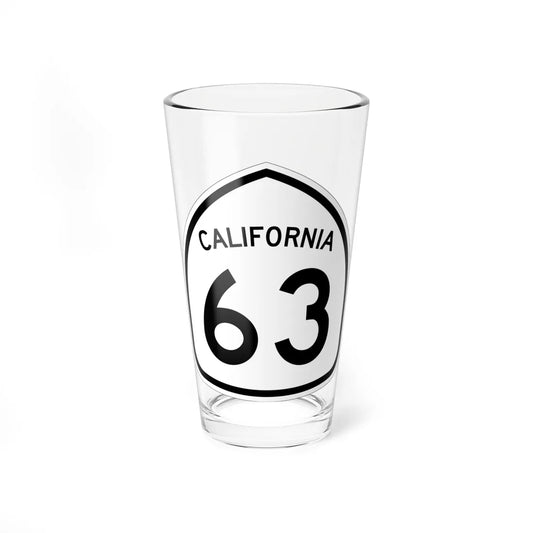 California 63 1957 (California) (Road Sign) Pint Glass 16oz 16oz - Go Mug Yourself