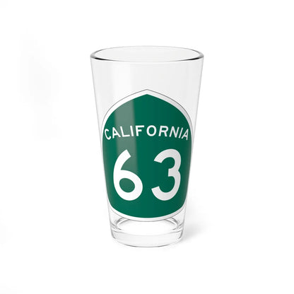 California 63 (California) (Road Sign) Pint Glass 16oz 16oz - Go Mug Yourself