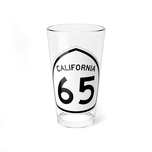 California 65 1957 (California) (Road Sign) Pint Glass 16oz 16oz - Go Mug Yourself