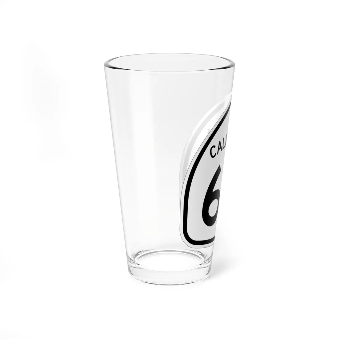 California 65 1957 (California) (Road Sign) Pint Glass 16oz - Go Mug Yourself