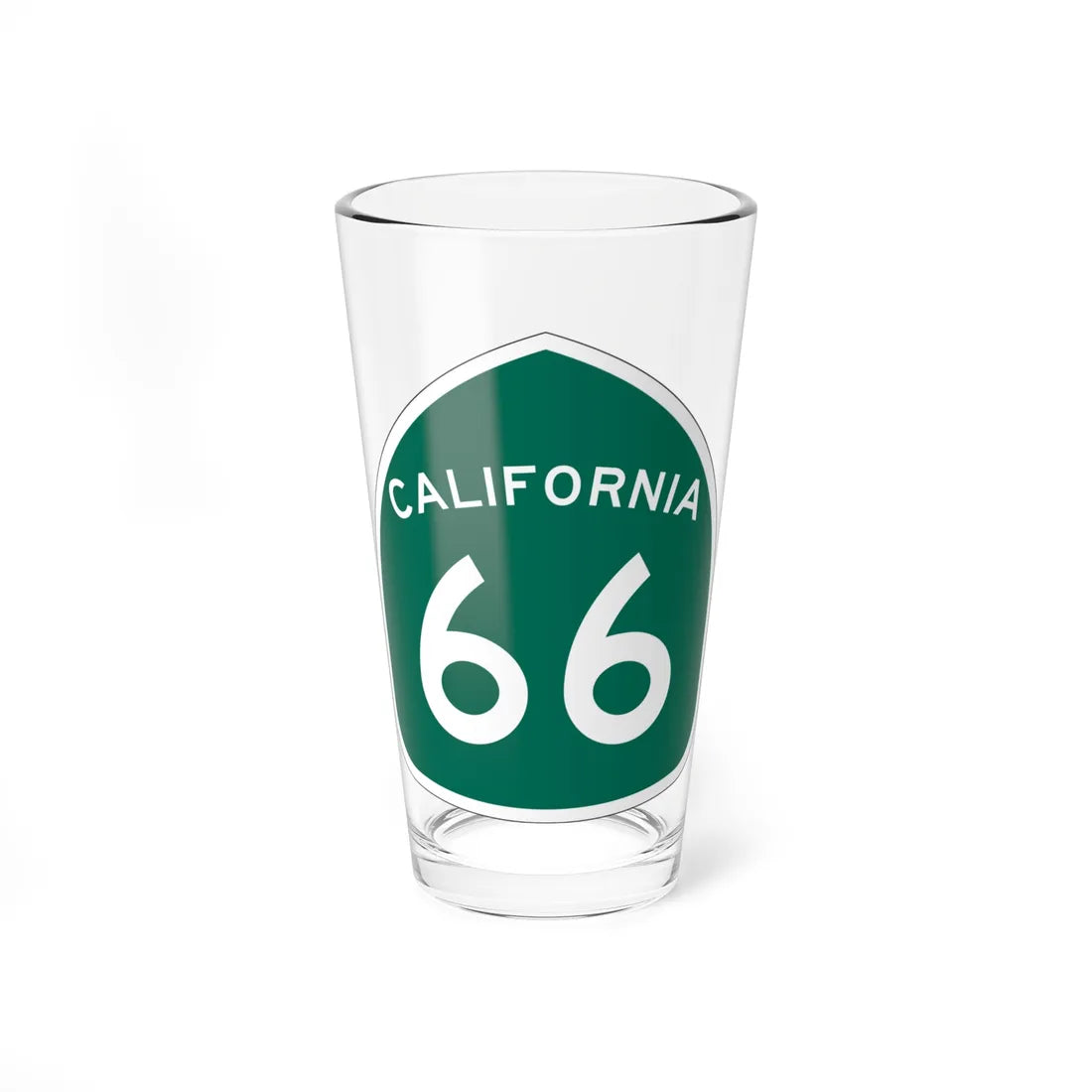 California 66 (California) (Road Sign) Pint Glass 16oz 16oz - Go Mug Yourself
