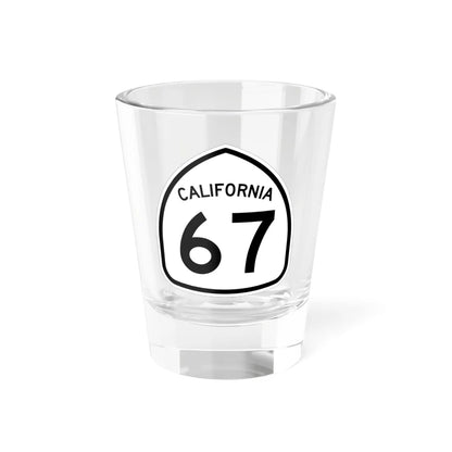 California 67 1957 (California) (Road Sign) Shot Glass 1.5oz 1.5oz - Go Mug Yourself