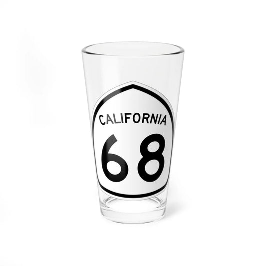 California 68 1957 (California) (Road Sign) Pint Glass 16oz 16oz - Go Mug Yourself