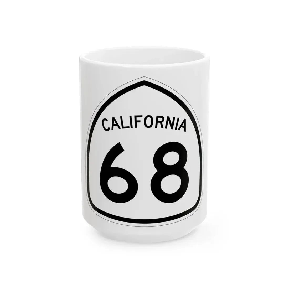 California 68 1957 (California) (Road Sign) White Coffee Mug 15oz - Go Mug Yourself
