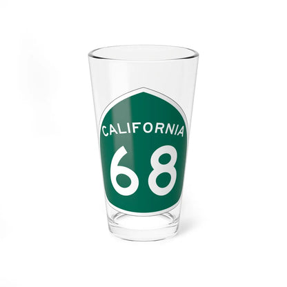 California 68 (California) (Road Sign) Pint Glass 16oz 16oz - Go Mug Yourself