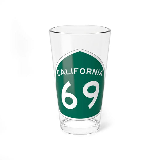 California 69 (California) (Road Sign) Pint Glass 16oz 16oz - Go Mug Yourself