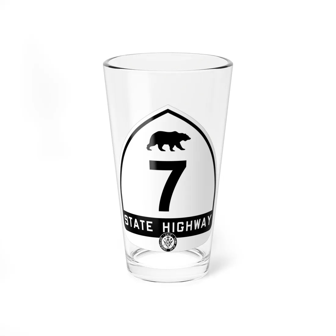 California 7 1948 (California) (Road Sign) Pint Glass 16oz 16oz - Go Mug Yourself