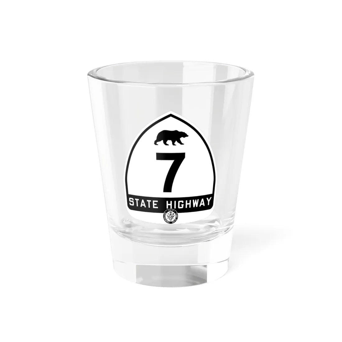 California 7 1948 (California) (Road Sign) Shot Glass 1.5oz 1.5oz - Go Mug Yourself