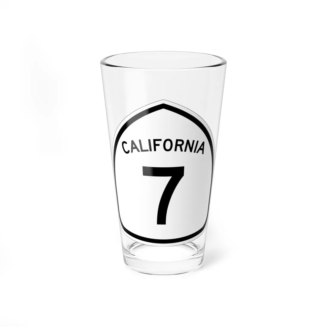 California 7 1957 (California) (Road Sign) Pint Glass 16oz 16oz - Go Mug Yourself