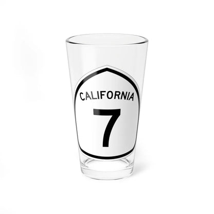 California 7 1957 (California) (Road Sign) Pint Glass 16oz 16oz - Go Mug Yourself