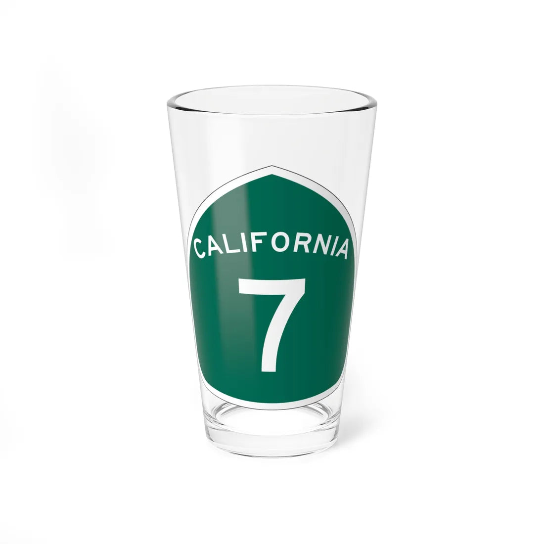 California 7 (California) (Road Sign) Pint Glass 16oz 16oz - Go Mug Yourself