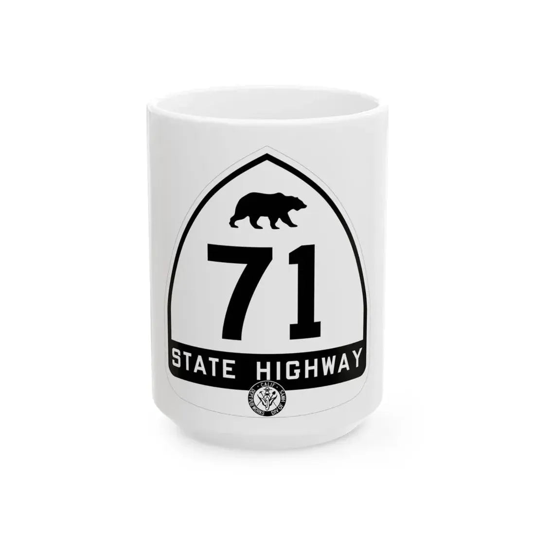 California 71 1948 (California) (Road Sign) White Coffee Mug 15oz - Go Mug Yourself