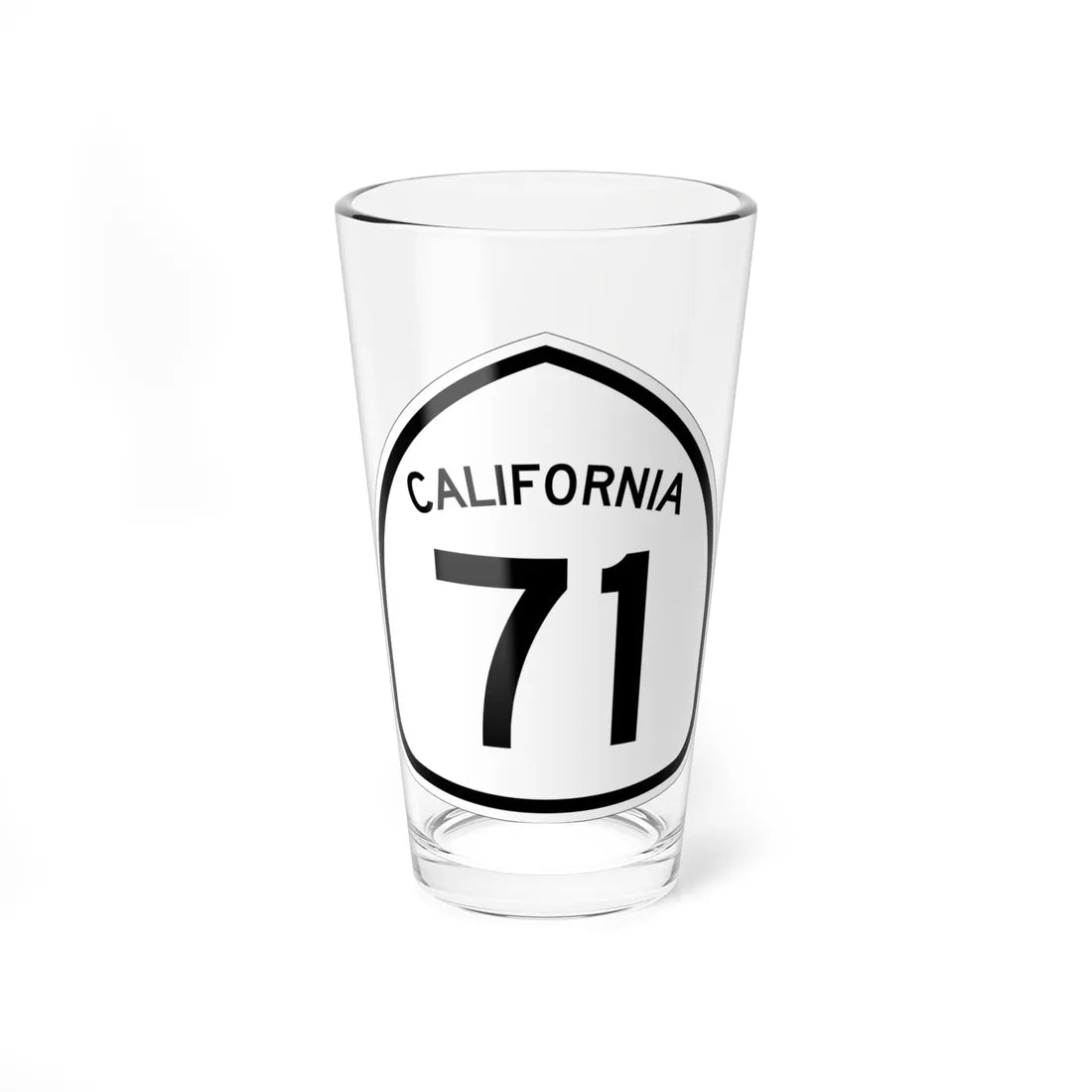 California 71 1957 (California) (Road Sign) Pint Glass 16oz 16oz - Go Mug Yourself